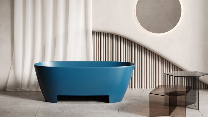 Ванна из искусственного камня Salini Sofia Light S-Sense 103611GRF 165x75см без перелива RAL полностью