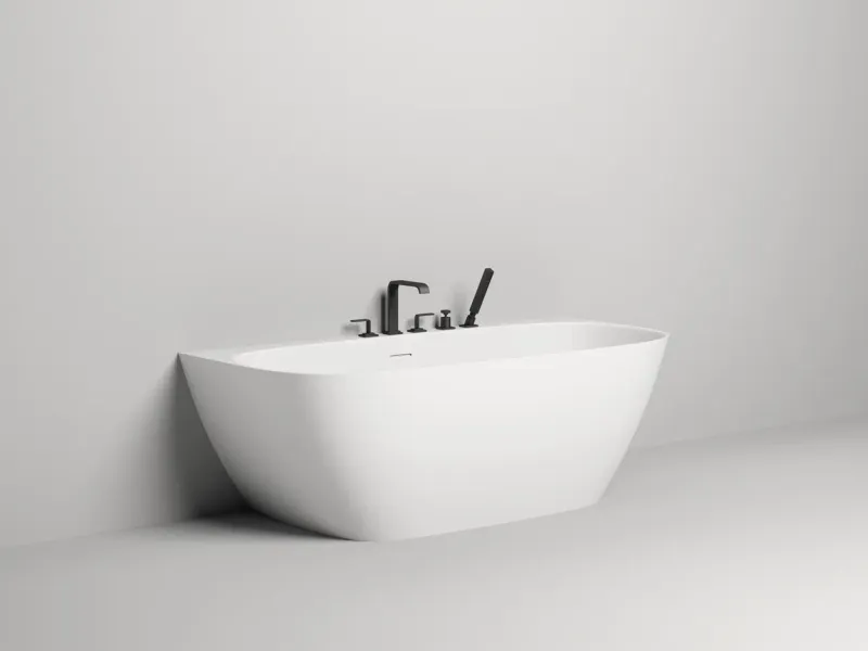 Ванна из искусственного камня Salini Sofia Wall S-Stone 102523M 180x85см белый матовый