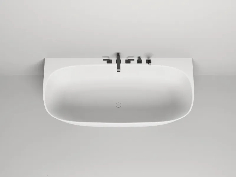 Ванна из искусственного камня Salini Sofia Wall S-Stone 102523M 180x85см белый матовый