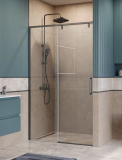 Душевая дверь BelBagno SOFT_CLOSE-1-BF-1-110-C-GM оружейная сталь