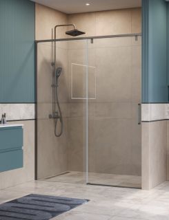 Душевая дверь BelBagno SOFT_CLOSE-1-BF-1-150-C-GM оружейная сталь