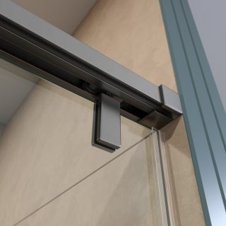 Душевая дверь BelBagno SOFT_CLOSE-1-BF-1-150-C-GM оружейная сталь