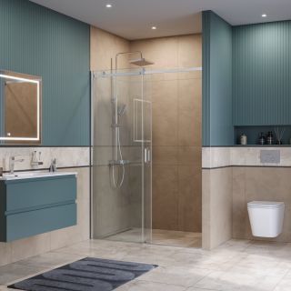 Душевая дверь BelBagno SOFT_CLOSE-2-BF-1-140-C-Cr хром