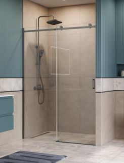 Душевая дверь BelBagno SOFT_CLOSE-2-BF-1-140-C-GM оружейная сталь