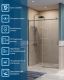 Душевая дверь BelBagno SOFT_CLOSE-2-BF-1-150-C-GM оружейная сталь