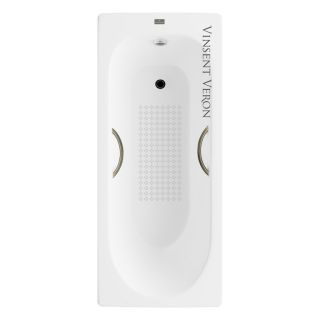 Ванна чугунная Vinsent Veron Soissons VCN1707042H/VH0015BR-AS с ручками бронзовыми 170х70 см