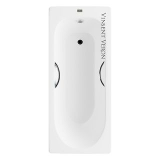 Ванна чугунная Vinsent Veron Soissons VCN1707042H/VH0015CH с ручками никель 170х70 см