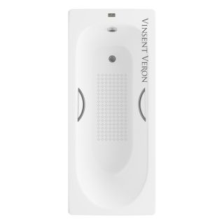 Ванна чугунная Vinsent Veron Soissons VCN1707042H/VH0015GM-AS с ручками оружейная сталь 170х70 см