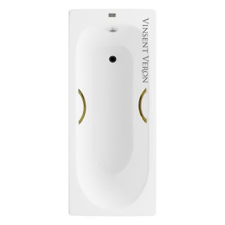 Ванна чугунная Vinsent Veron Soissons VCN1707042H/VH0015GD с ручками золотыми 170х70 см