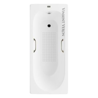 Ванна чугунная Vinsent Veron Soissons VCN1707042H/VH0012BR-AS с ручками бронзовыми 170х70 см