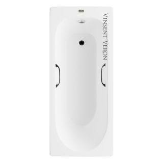 Ванна чугунная Vinsent Veron Soissons VCN1707042H/VH0012BL с ручками черными матовыми 170х70 см