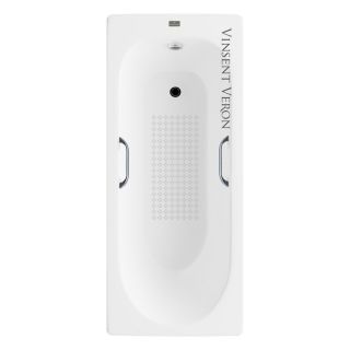 Ванна чугунная Vinsent Veron Soissons VCN1707042H/VH0012CH-AS с ручками хром 170х70 см