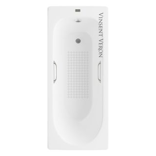 Ванна чугунная Vinsent Veron Soissons VCN1707042H/VH0012NI-AS с ручками никель 170х70 см
