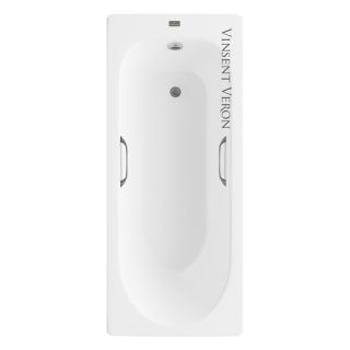 Ванна чугунная Vinsent Veron Soissons VCN1707042H/VH0012GM с ручками оружейная сталь 170х70 см