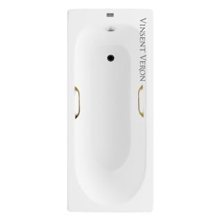 Ванна чугунная Vinsent Veron Soissons VCN1707042H/VH0012GD с ручками золотыми 170х70 см