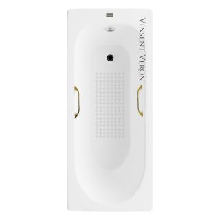 Ванна чугунная Vinsent Veron Soissons VCN1707042H/VH0012GD-AS с ручками золотыми 170х70 см