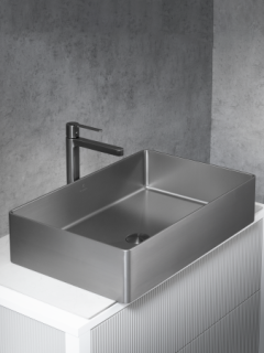 Раковина AltroBagno Solido 001022 MtGr из нержавеющей стали сталь оружейная Раковина AltroBagno Solido 001022 MtGr из нержавеющей стали сталь оружейная
