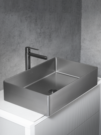 Раковина AltroBagno Solido 001022 MtGr из нержавеющей стали сталь оружейная Раковина AltroBagno Solido 001022 MtGr из нержавеющей стали сталь оружейная