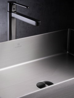 Раковина AltroBagno Solido 001022 MtGr из нержавеющей стали сталь оружейная Раковина AltroBagno Solido 001022 MtGr из нержавеющей стали сталь оружейная