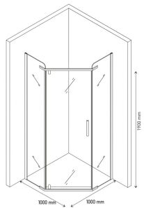 Душевой уголок Berges Solo T 100x100см хром 061109