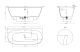 Ванна из искусственного камня Salini Sofia Wall S-Sense 102513G 180x85см белый глянцевый