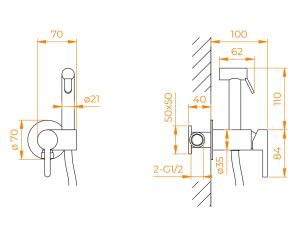 Гигиенический душ RGW SP-206B 511408206-04 чёрный
