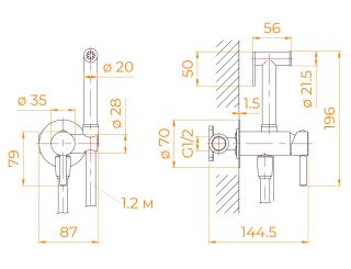 Гигиенический душ RGW SP-211Gr 581408211-11 серый
