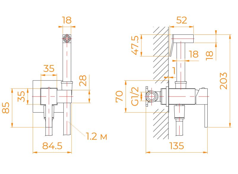 Гигиенический душ RGW SP-212B 581408212-04 чёрный