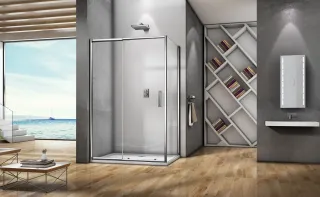 Душевое ограждение Good Door SPIRIT WTW-140-C-CH  профиль хром стекло прозрачное