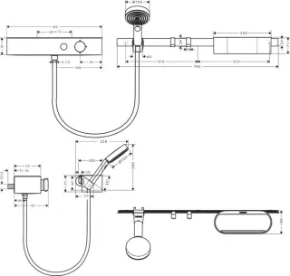 Душевой гарнитур Hansgrohe WallStoris 24250700 белый Душевой гарнитур Hansgrohe WallStoris 24250700 белый