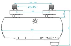 Душевая стойка RGW Shower Panels SP-33B чёрный 51140133-04