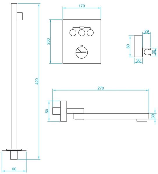 Душевая система RGW Shower Panels SP-370 хром 511408370-01