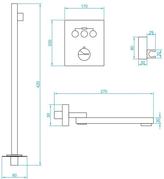 Душевая система RGW Shower Panels SP-370B чёрный 511408370-04