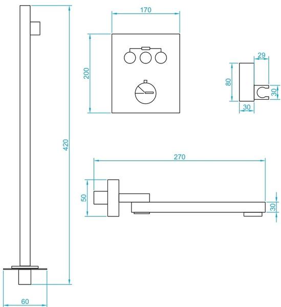 Душевая система RGW Shower Panels SP-371 хром 511408371-01