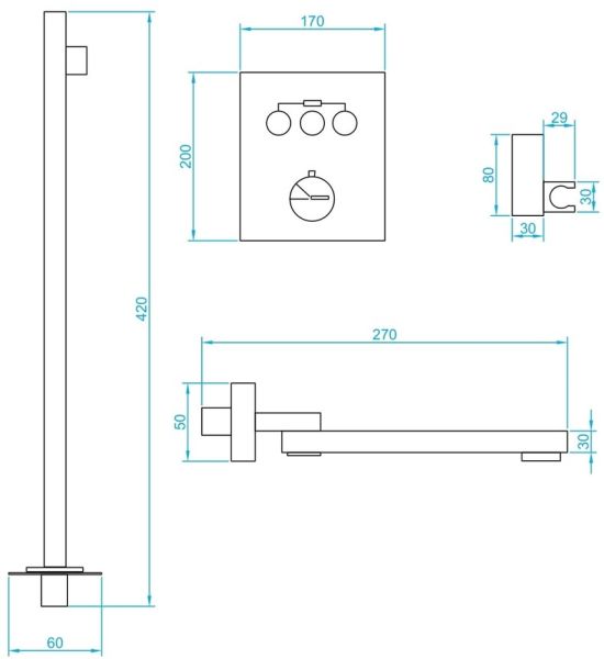 Душевая система RGW Shower Panels SP-371B чёрный 511408371-04