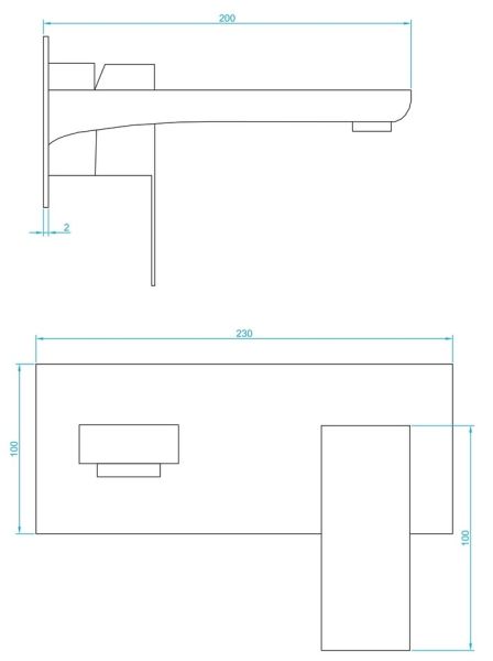 Встраиваемый смеситель для раковины RGW Shower Panels SP-46 хром 51140546-01