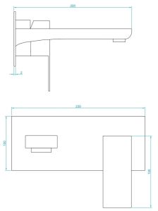 Встраиваемый смеситель для раковины RGW Shower Panels SP-46B чёрный 51140546-04