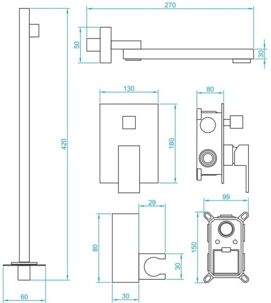 Душевая система RGW Shower Panels SP-56G золото 51140856-06