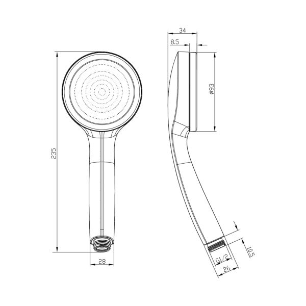 Душевая лейка IDDIS SpaHome хром глянцевый SPA1F00i18