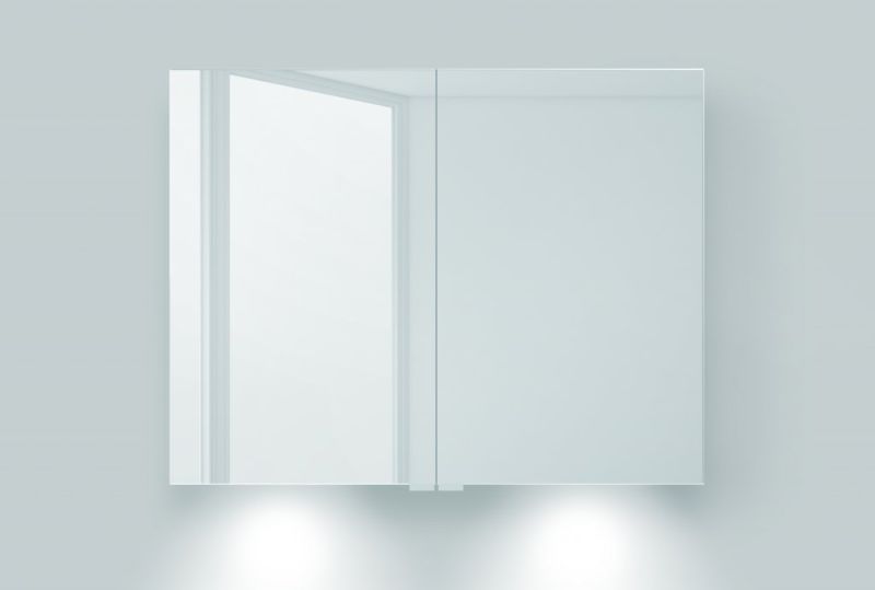 Зеркальный шкаф BelBagno с нижней подсветкой дверей 90x70см SPC-2A-DL-BL-900