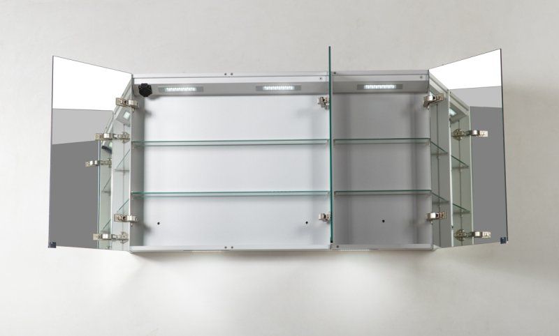 Зеркальный шкаф BelBagno с нижней подсветкой дверей 120x70см SPC-3A-DL-BL-1200