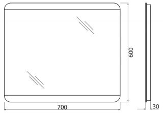 Зеркало BelBagno с LED-подсветкой и кнопочным управлением SPC-CEZ-700-600-LED-BTN Зеркало BelBagno с LED-подсветкой и кнопочным управлением SPC-CEZ-700-600-LED-BTN