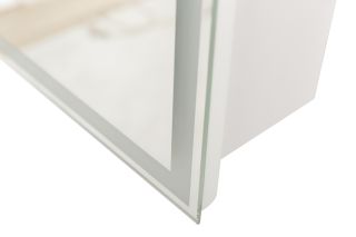 Зеркальный шкаф BelBagno с одной распашной дверью, с двумя стеклянными полками, со встроенной подсветкой и сенсорным выключателем SPC-GRT-500/800-1A-LED-TCH белый матовый