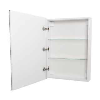 Зеркальный шкаф BelBagno с одной распашной дверью, с двумя стеклянными полками, со встроенной подсветкой и сенсорным выключателем SPC-GRT-600/800-1A-LED-TCH белый матовый