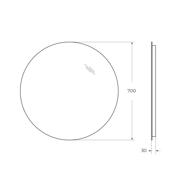 Зеркало BelBagno SPC-INT-700-LED
