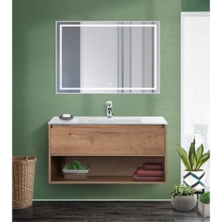 Зеркало BelBagno в алюминиевой раме со встроенным светильником, сенсорным выключателем и подогревом, SPC-KRAFT-1000-800-LED-TCH-WARM, 1000x32x800