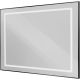 Зеркало BelBagno в алюминиевой раме со встроенным светильником и сенсорным выключателем по периметру рамы, SPC-KRAFT-1000-800-SENS-NERO, 1000x800x32 мм