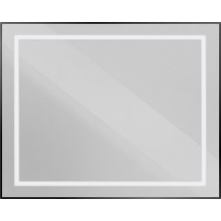 Зеркало BelBagno в алюминиевой раме со встроенным светильником и сенсорным выключателем по периметру рамы, SPC-KRAFT-1000-800-SENS-NERO, 1000x800x32 мм