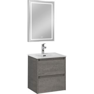 Зеркало BelBagno в алюминиевой раме со встроенным светильником, сенсорным выключателем и подогревом, SPC-KRAFT-500-800-LED-TCH-WARM, 500x32x800 мм