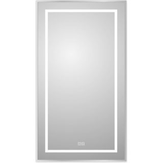 Зеркало BelBagno в алюминиевой раме со встроенным светильником, сенсорным выключателем и подогревом, SPC-KRAFT-500-900-LED-TCH-WARM, 500x32x900